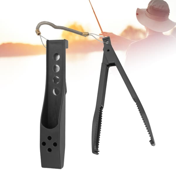 Multifunktionel Fish Grip Controller Klemmeholder med klemmeskyddelse Bærbart fiskeredskab Sort