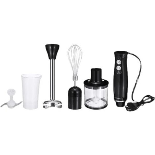 Monitoiminen blender masher-jaloilla, roisketiivis blender, pehmeä viimeistely, 4-in-1 keittiökone