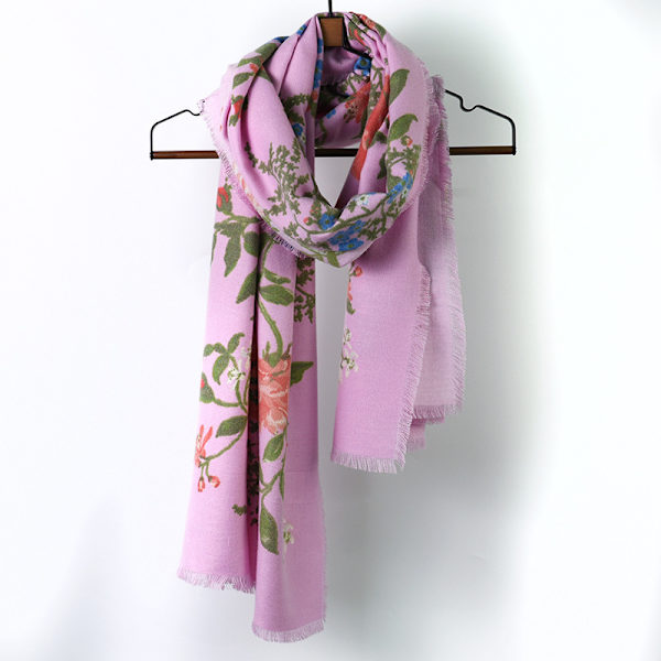 Fringed imitation Cashmere Dam höst Vinter Scarf Filt Wrap Sjal Stole Varm Mjuk Broken rose pollen 190*65CM