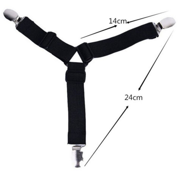 Triangulär bladhållare Clip Justerbar blad Clip Blad Clip Spännehållare, 4st svart 4st vit