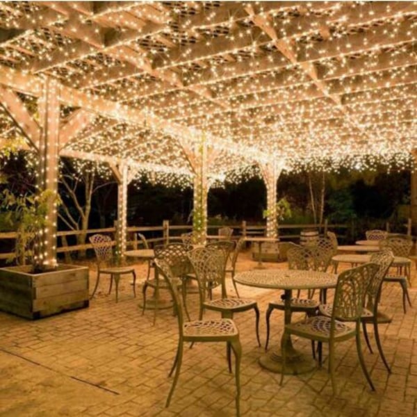 Fairy Lights Carnival Bröllop Utomhus inomhus Trädgårdsbelysning, 10M 100 LED