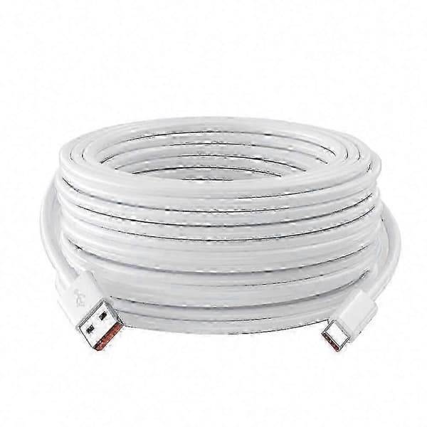 Lång USB C-kabel 2M 3M 5M 8M 10M 12M 14M för Redmi-telefoner VR-kamera White 5m