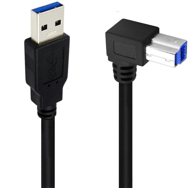 Kulmikas USB3.0-tulostinkaapeli USB3.0-kaapeli, USB3.0 A–B-kaapeli Tehokas USB3.0 A–B-kaapeli USB-datakaapeli [ht] Bend up