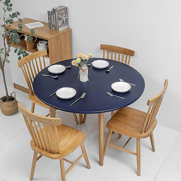 Pyöreä pöytäliina Pestävä cover kodin sisustukseen Navy Blue 60 inch