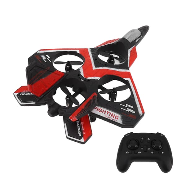 Tehokas RC-dronelelu lapsille, 2 akulla, punainen