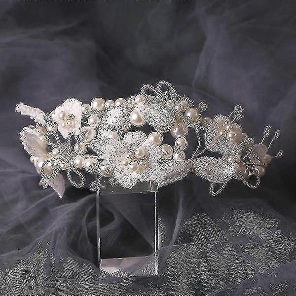 Brudekrone Hodeplagg Bryllup Bursdag Krone Hodeplagg Rhinestones Retro Luksus Hår