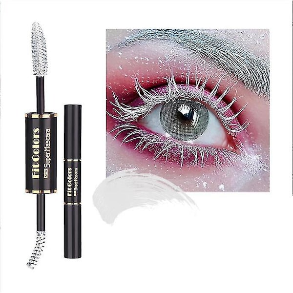 Double-ended Colour Mascara - Vandtæt tyk curling WHITE