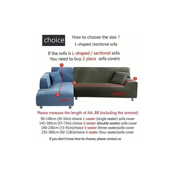 Hjørnesofabetræk med armlæn L-formet stretch beskyttende sofabetræk sofa (L-formet hjørnesofa, køb venligst to stykker)-Pink Double 145-185cm,