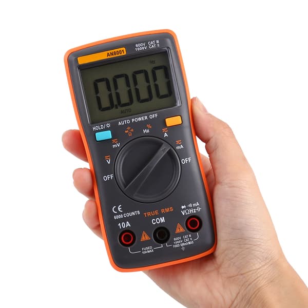 Digitalt Multimeter 6000 Tællinger AC DC Amperemeter Voltmeter Ohmmeter med Baggrundsbelysning