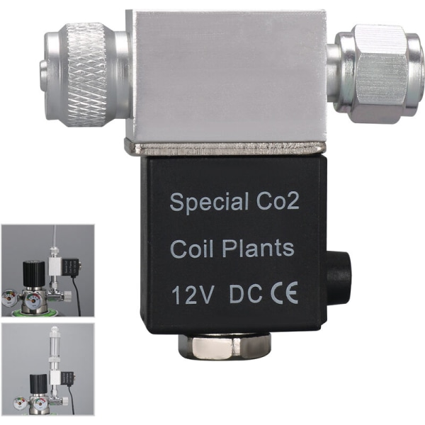 05-sarjan yksipäinen solenoidiventtiili 12V pyöreä pistoke eurooppalainen standardi akvaario CO2-kaksoisliitäntä matalan lämpötilan solenoidiventtiili