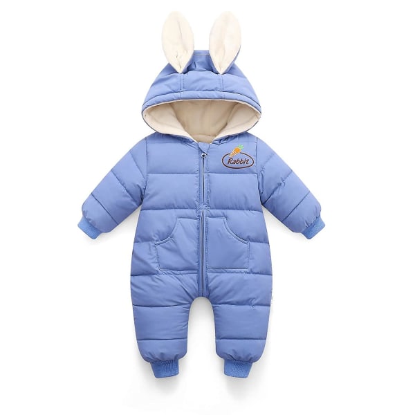 Jumpsuit Hooded Suit Jumpsuit Varm långärmad tecknad kanin 73cm