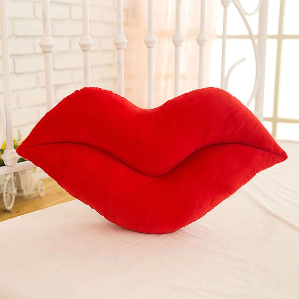 Kreativ sexig vackra röda läppar kudde (30cm, röd) 30cm Red