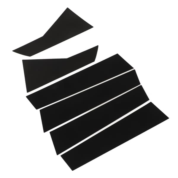 6-pakning Glossy Black Vindusstolpe Deksel Erstatning for JAZZ 2021