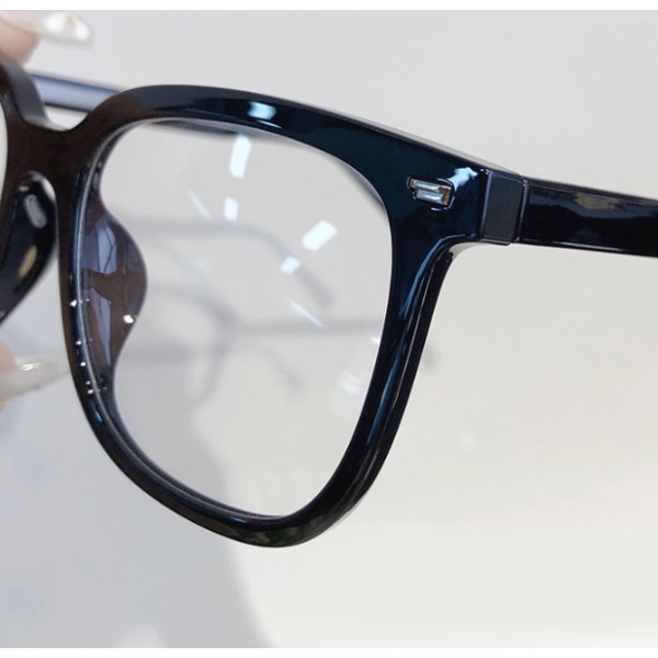 Anti-blått lys flatt speil svart brilleinnfatning ensfarget matchende grad nærsynthet menn og kvinner anti-blått lys innfatning flatt øyelys