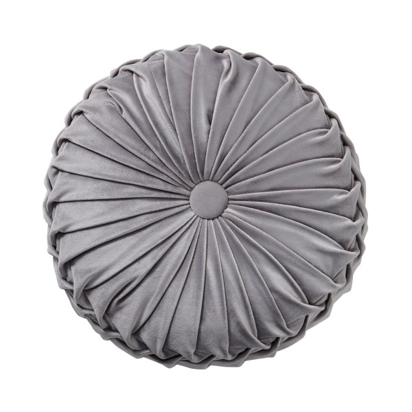 Holland Velvet Kudde Dekoration Soffdekoration Rund Kudde, Grå, 35cm,