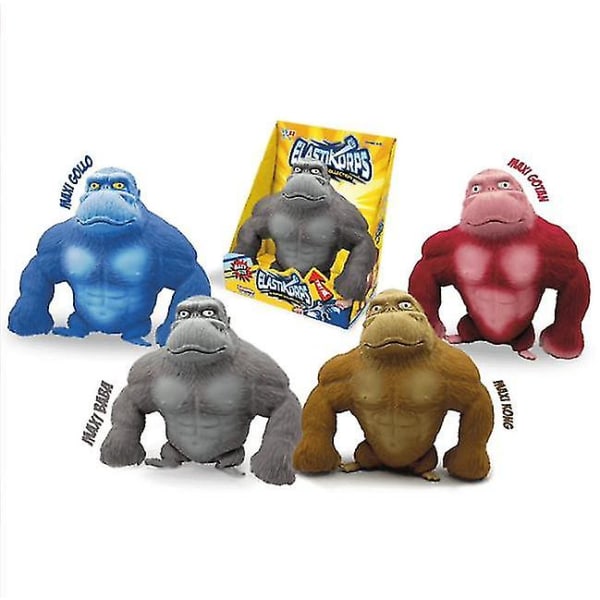 Stretch gorilla leksak för vridning dra böjning för barn Grey Grey