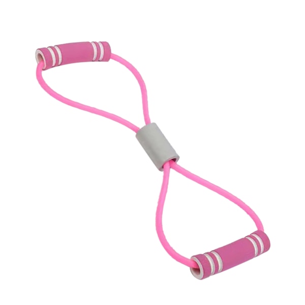 Justerbar Längd Figur 8 Motståndsband för Arm- och Axelstretch - Rosa Fitness Dragrep