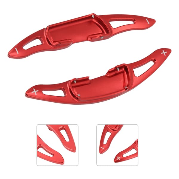 2kpl Auton ohjauspyörän vaihdevivun jatke Punainen korvaus Mazda 3 2014-up
