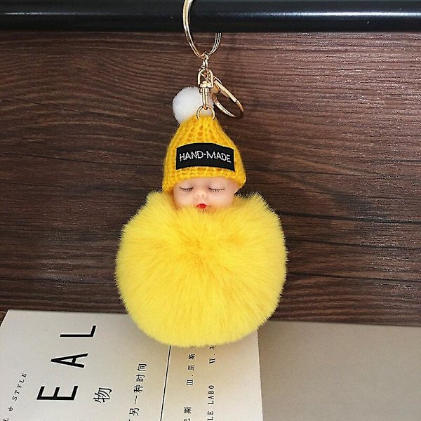 Sovende babydukke nøglering K