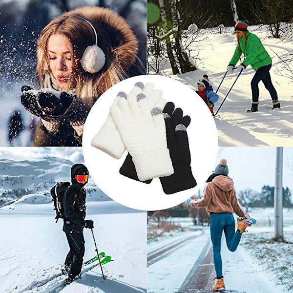 Vinter Touchscreen Handskar Varmstickade handskar Elastiska manschett Vinterhandskar style 1