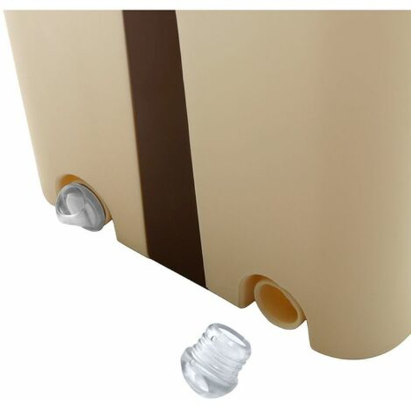 Sammenleggbar flatmopp 360° rotasjon med 4 mikrofibermopp + LAVENTE bøtte (beige)