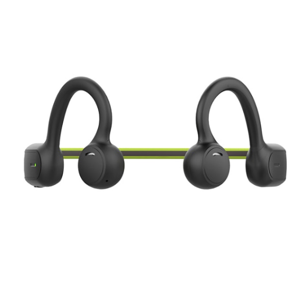 Vattentäta Bluetooth 5.0 Bone Conduction In-ear-hörlurar (svarta och gröna)