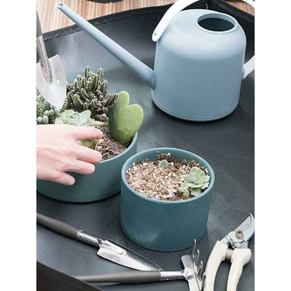 Plantepottemåtte Firkantet bærbar foldbar indendørs plantetransplantation Vandtæt pottepresenning Sort - 75cm×75cm,