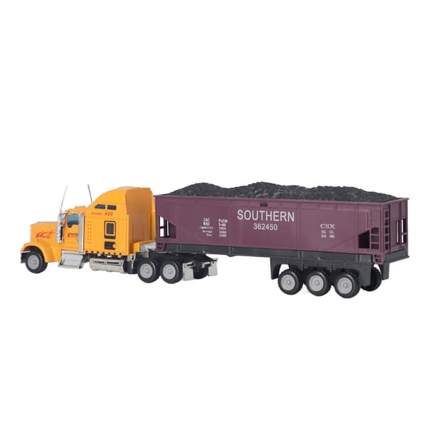 1:65 Pull Back Trucks Realistisk Utsökt Interaktiv Alloy Pull Back Transportbilar Modellleksak för Barn 1