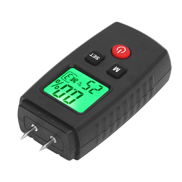 3-i-1 Digital Display Pin-Type Træfugtighedsmåler til Materiale Fugtighedsopdagelse