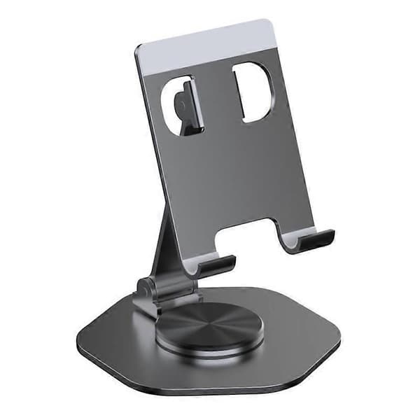 YY-020 360 graders rotation foldbar tablettelefonholder i aluminiumslegering Grey