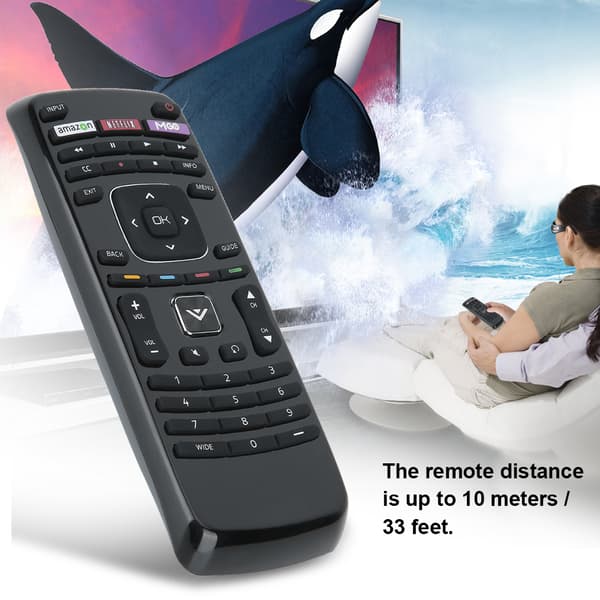Erstatningsfjernkontroll TV Svart for VIZIO XRT-112 TV E320iA0 E420DA0 E420IA0 E500IA0