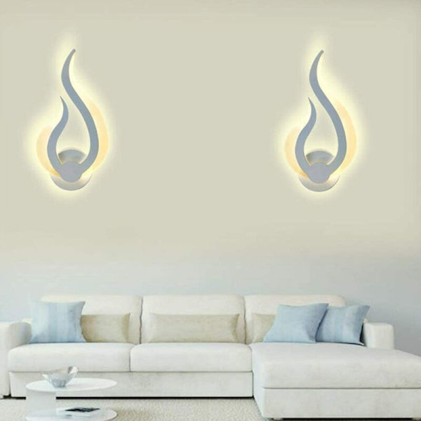 Moderne minimalistisk varmt lys LED akryl flamme væg lampet gang gang gang lamper, til indendørs og udendørs