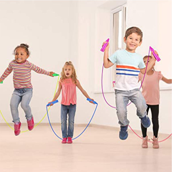 Hyppynaru Kids Color Hyppynaru Light Up Rope Fitness Workout black handle rainbow light pu