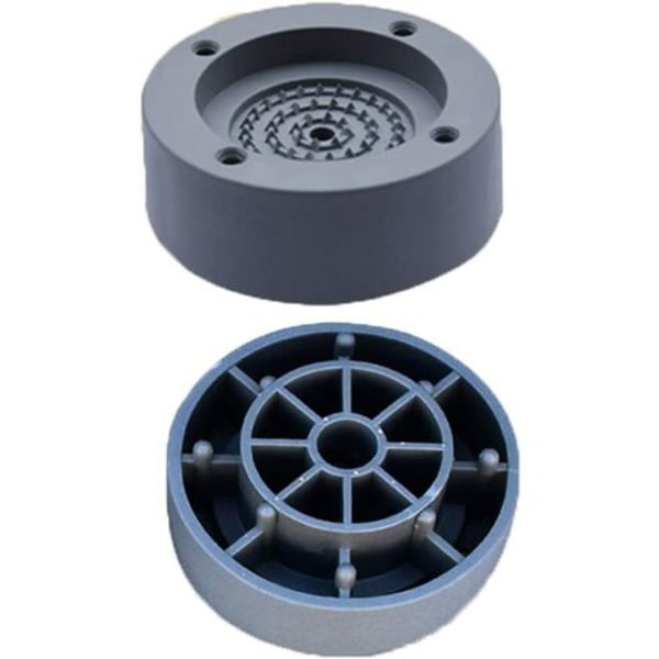 Vaskemaskin antivibrasjonsmatter, antivibrasjonsfotputer i gummi, for vaskemaskin, kjøleskap, 4 cm
