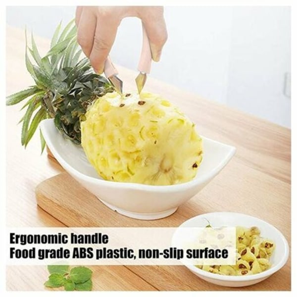 Strawberry Corer Rustfrit stål Tomat Corer Cherry Corer Frugt Grøntsagsstængel Stripper Kartoffel Ananas Gulerod Corer T