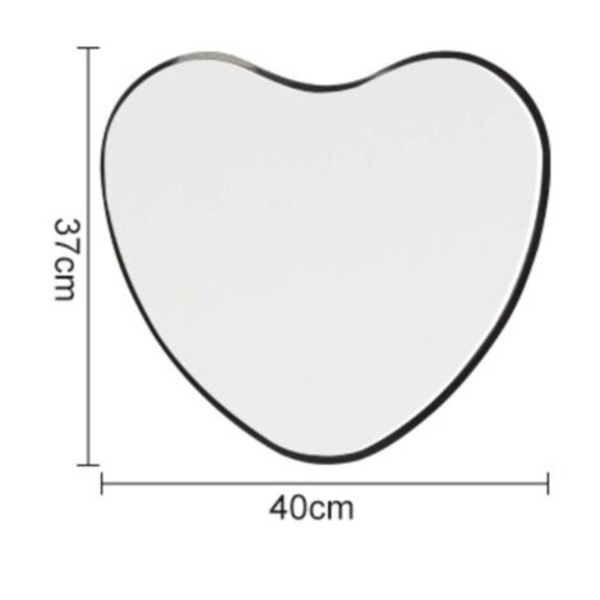 Baderomsspeil, cardioid 40 cm i diameter, baklim type