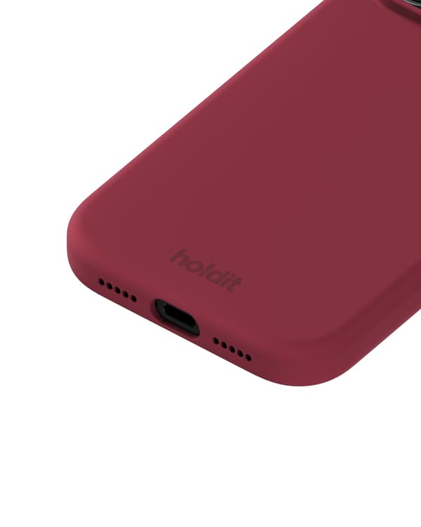 holdit iPhone 17 Pro Mobildeksel Silikon Red Velvet Röd Silikon