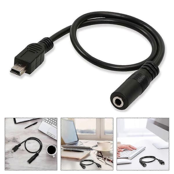 Mini USB till 3,5 mm mikrofonkabel för ljudinspelningsadapterkabel Mikrofonadapterkabel 2M