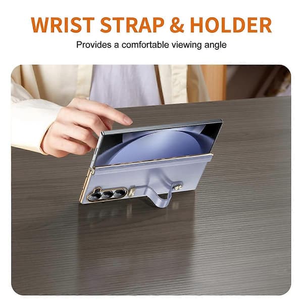 Infällbart handledsband osynligt stativ telefonfodral Violets For Galaxy Z Fold5