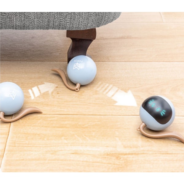 Magic Ball Automatisk Smart Electric Cat Toy Self-hey Funny Cat Ball for å lindre kjedsomhet og bite LED-lys (blå tåke)