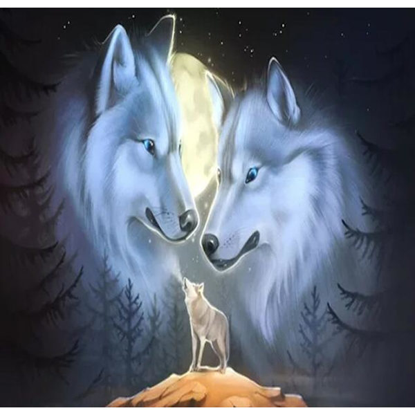 Wolf King Xiaoyue diamond painting (40*30cm)