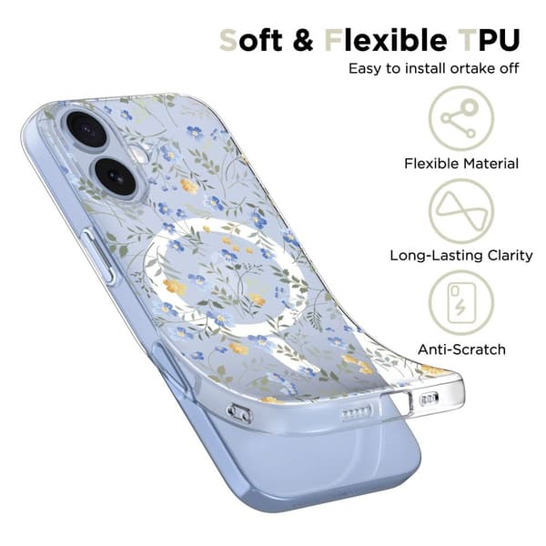 Tech-Protect iPhone 17 Deksel MagSafe FlexAir Spring Flowers 60