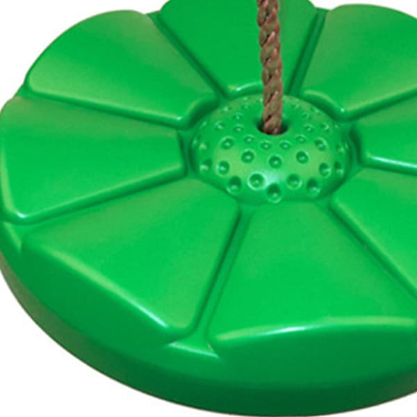 Heavy Duty Plast Disc Tree Swing med PE-rep för Barn Utomhuslekutrustning Grön