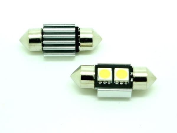 C5W SV8.5 LED-lamppu Canbus, 31 mm, punainen, 2 kpl. 31mm Röda 2-pack