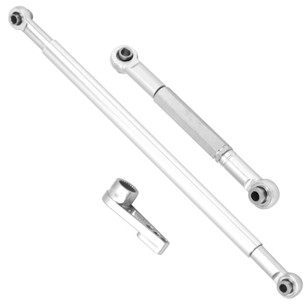 MN86K 1/12 RC Bil Styretøjsforbindelse i Aluminiumlegering Sølv