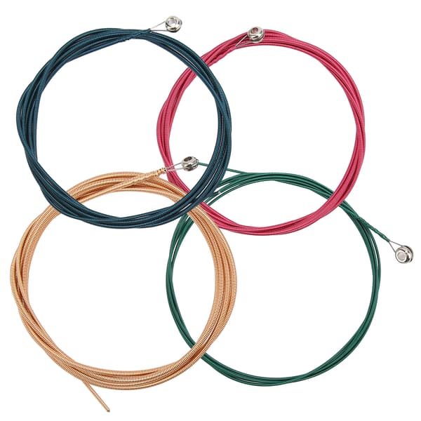 4-pack Akustiska Folk Elbas Gitarrsträngar Metall Ändkula Färg Ljust Starkt