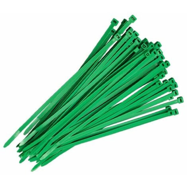 Ett stykke grønn imitert rotting selvlåsende nylonkabelbånd Plastkabelbånd Nylonkabelbånd - 4X 150 mm - Grønn (5