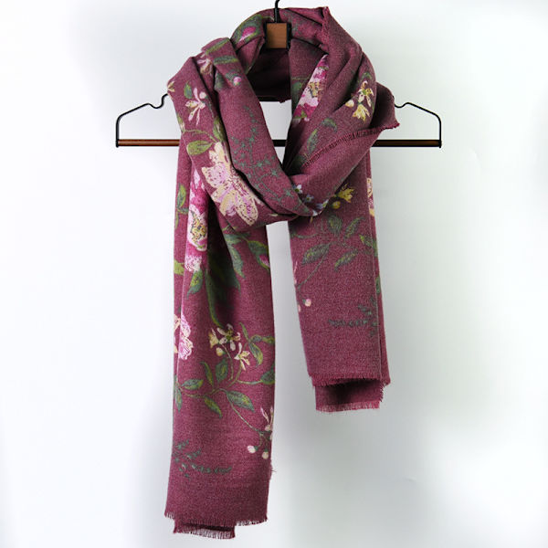 Fringed imitation Cashmere Dam höst Vinter Scarf Filt Wrap Sjal Stole Varm Mjuk Broken rose pollen 190*65CM