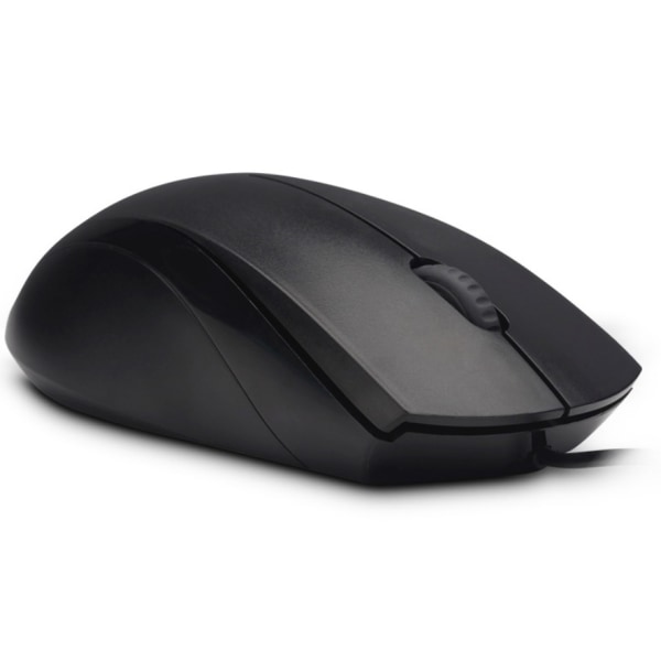 USB Wired Mute Mouse til bærbar computer, skrivebord, stationær computer, bærbar optisk mus (sort to pakke)