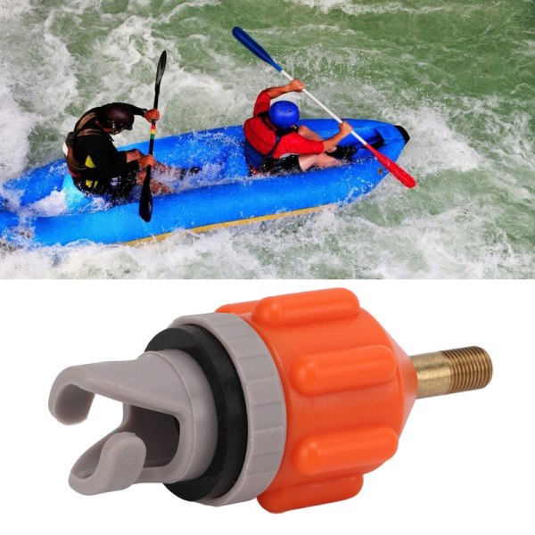 Gummibåt SUP ventiladapter, surfebrettventiloppblåsingsadapter (oransje)